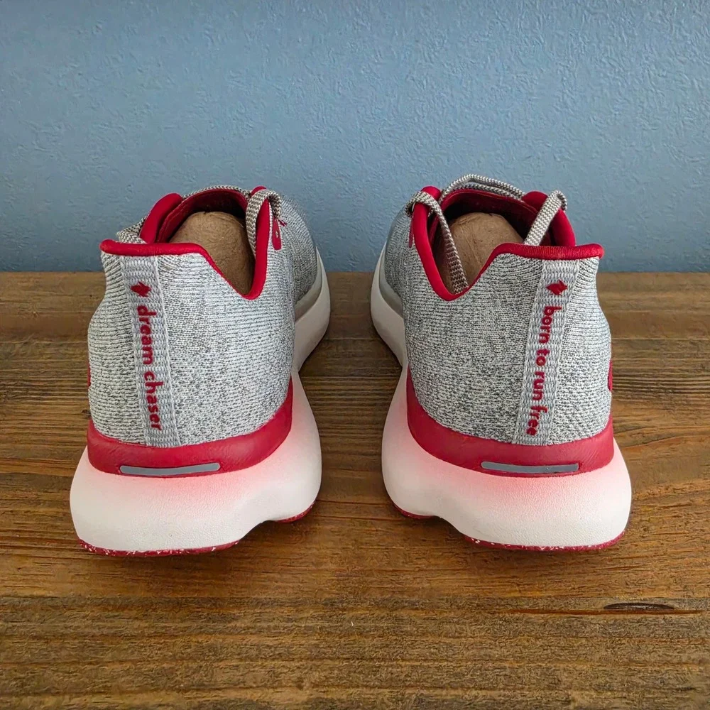 Rabbit Mens Dream Chaser Running Shoes Scarlet Sage Grey Knit‎ RMSDC-650 Size 11